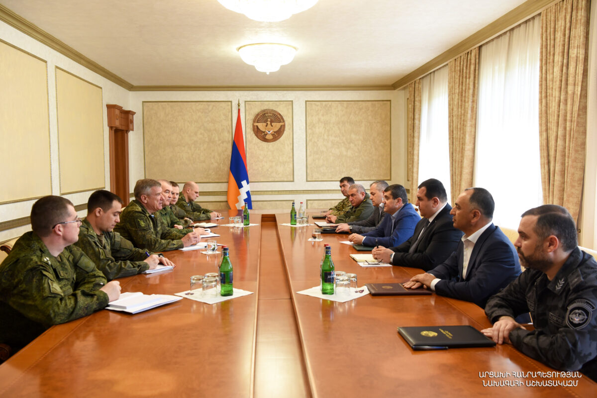 Artsakh’s President receives new commander of the Russian peacekeeping ...